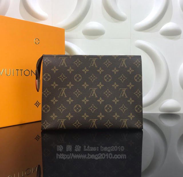 LV女包 M47542 路易威登Monogram帆布化妝盒 LV鏈條小包 LV手拿包 LV斜挎包  ydh3019